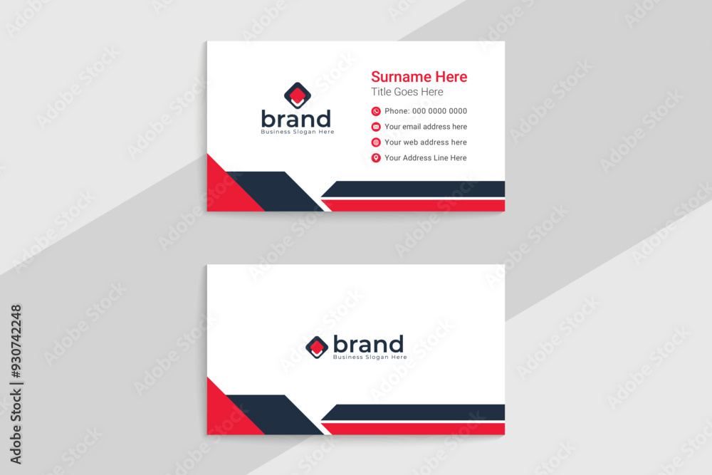 Red and black business card design Red and black business card design