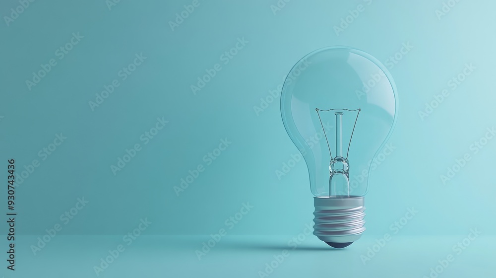 A clear and transparent light bulb set against a pale blue background, symbolizing clarity and fresh ideas in a minimalist, modern digital artwork. A clear and transparent light bulb set against a pale blue background, symbolizing clarity and fresh ideas in a minimalist, modern digital artwork.