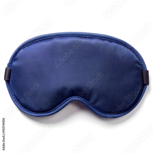 Dark blue sleeping eye mask, isolated on white background