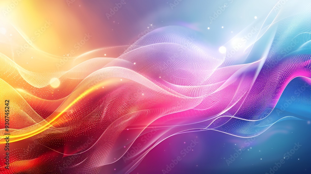 A vibrant abstract wave design with flowing colors and light effects. A vibrant abstract wave design with flowing colors and light effects.