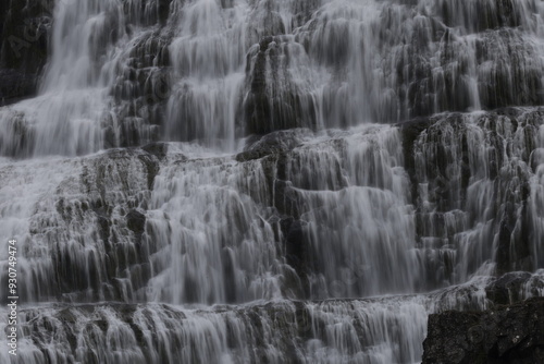 Dynjandi Waterfall with its neighbor Waterfalls, Iceland