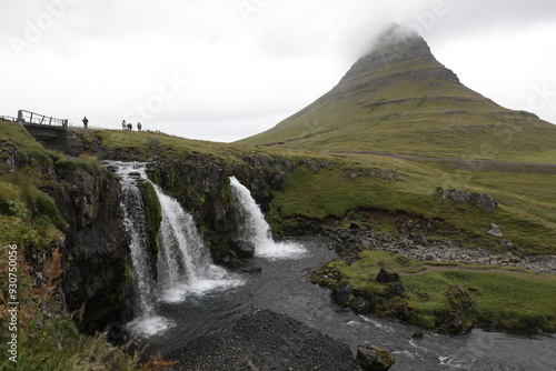 Kirkjufellsfoss and Kirkjufell Mountain, Iceland