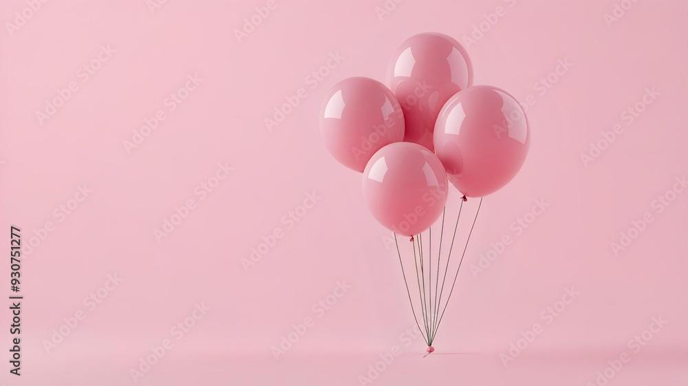 pink balloon on a pink background pink balloon on a pink background
