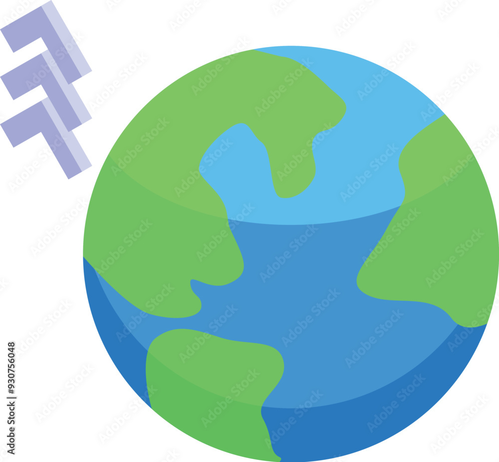 Global network is being established through a satellite orbiting earth Global network is being established through a satellite orbiting earth