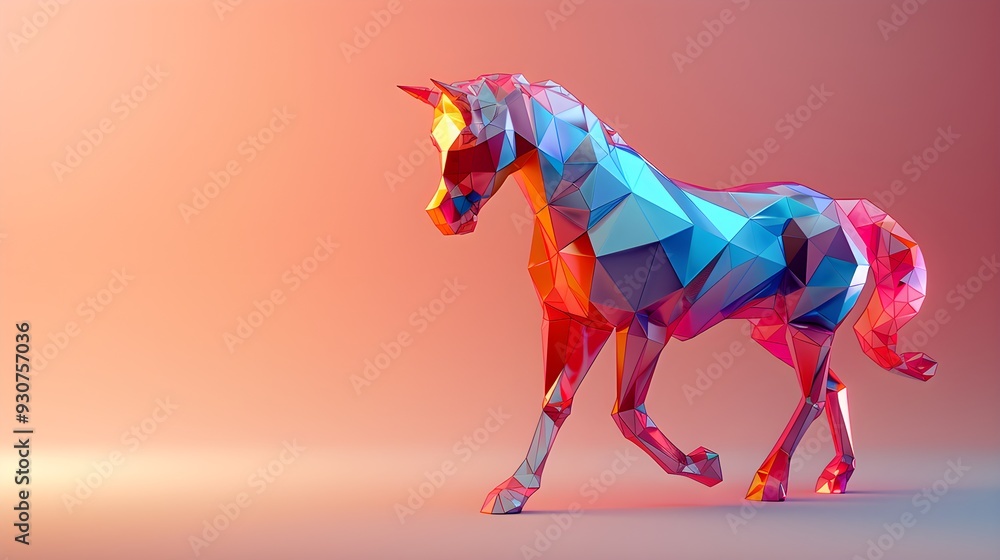 Obraz premium Zodiac signs made of coloured metal squares in 3D.