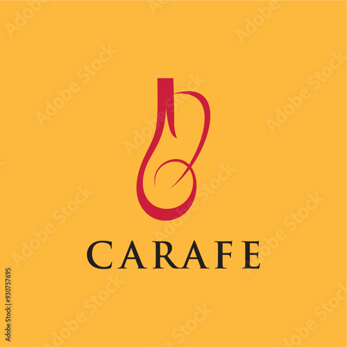 Carafe handicraft logo design vector template editable 