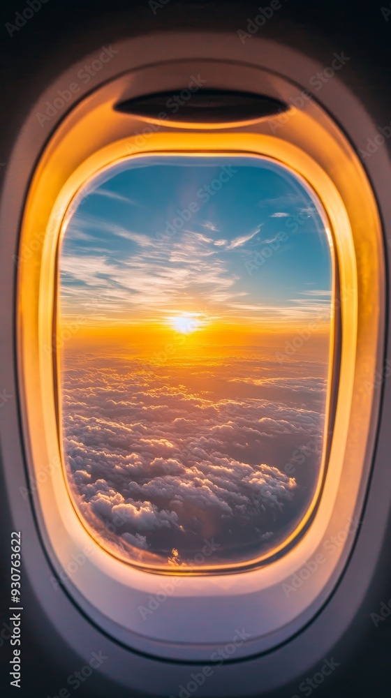 View of a beautiful sunset above the View of a beautiful sunset above the