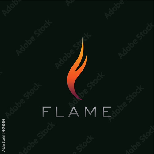 Fire flame letter abstract letter f logo design vector template editable 