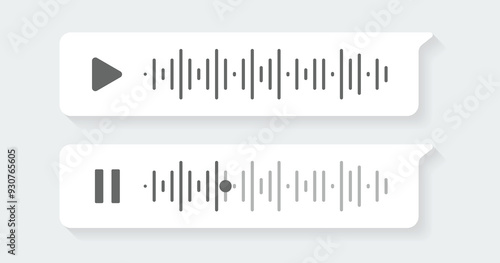 Voice Message UI Design with Play and Stop Preview