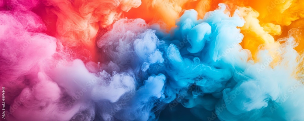 Colorful clouds of smoke in abstract background Colorful clouds of smoke in abstract background