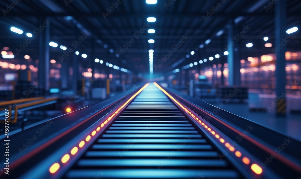 A train track with lights on it. The lights are orange and the train is not moving A train track with lights on it. The lights are orange and the train is not moving