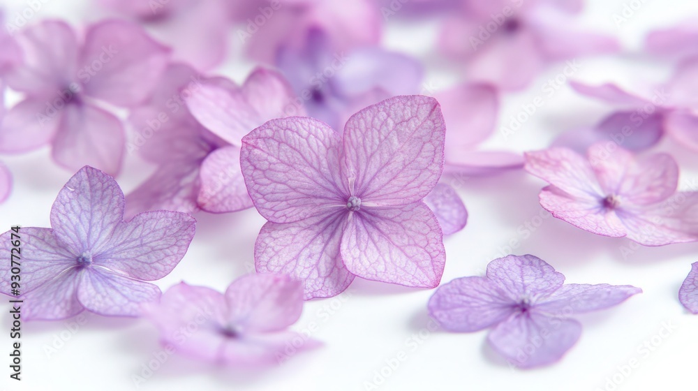 Obraz premium Close-up shot of vibrant sweet pea flower on white background - Beautiful floral photography