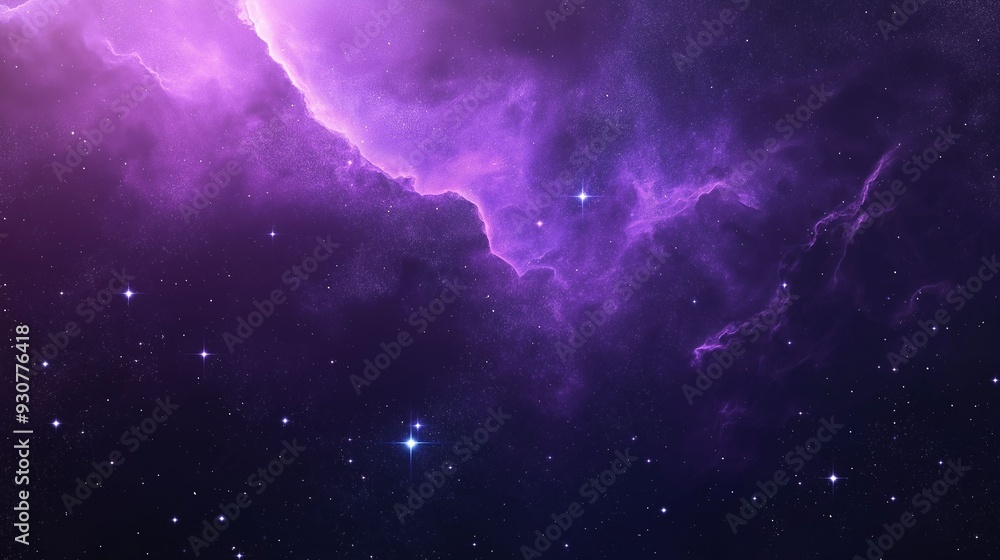 A stunning purple nebula emitting bright light in deep space, surrounded by stars and cosmic dust. A stunning purple nebula emitting bright light in deep space, surrounded by stars and cosmic dust.