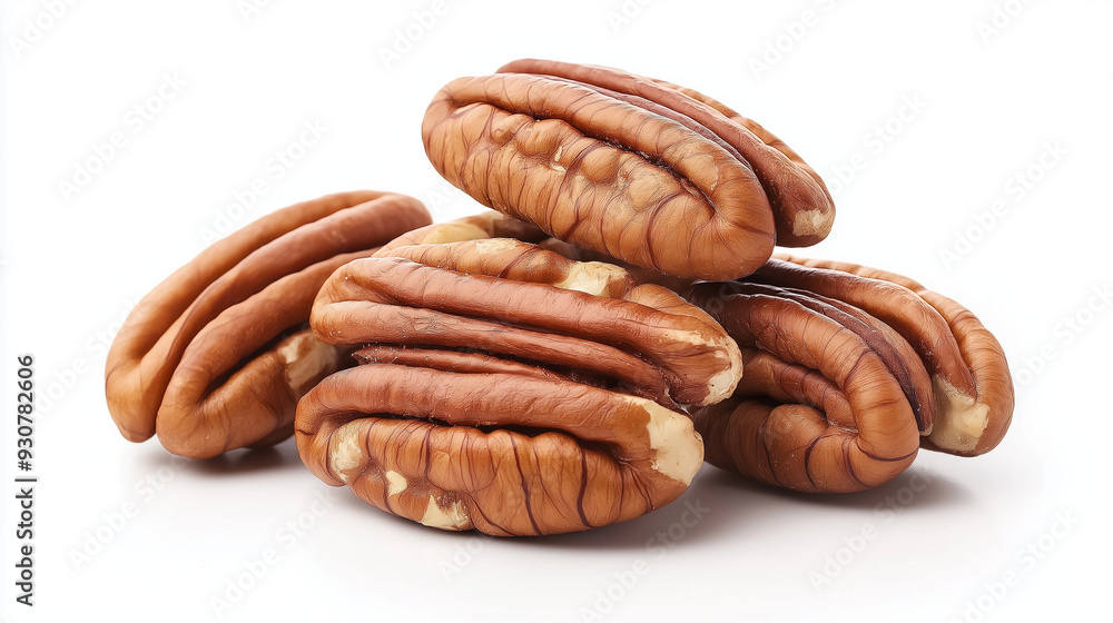 pecan nuts isolated on white background pecan nuts isolated on white background