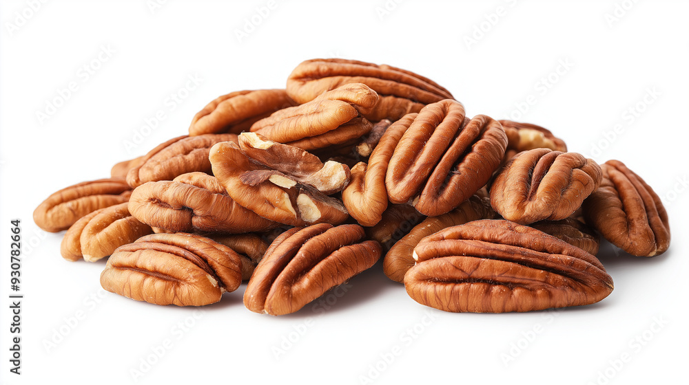 pecan nuts isolated on white background pecan nuts isolated on white background