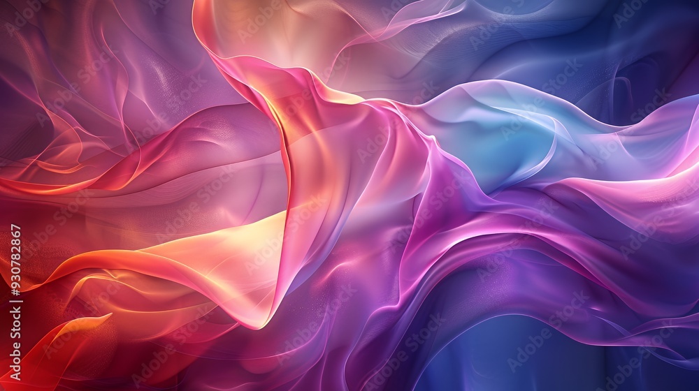 Obraz premium A vibrant abstract composition of flowing colors and textures.