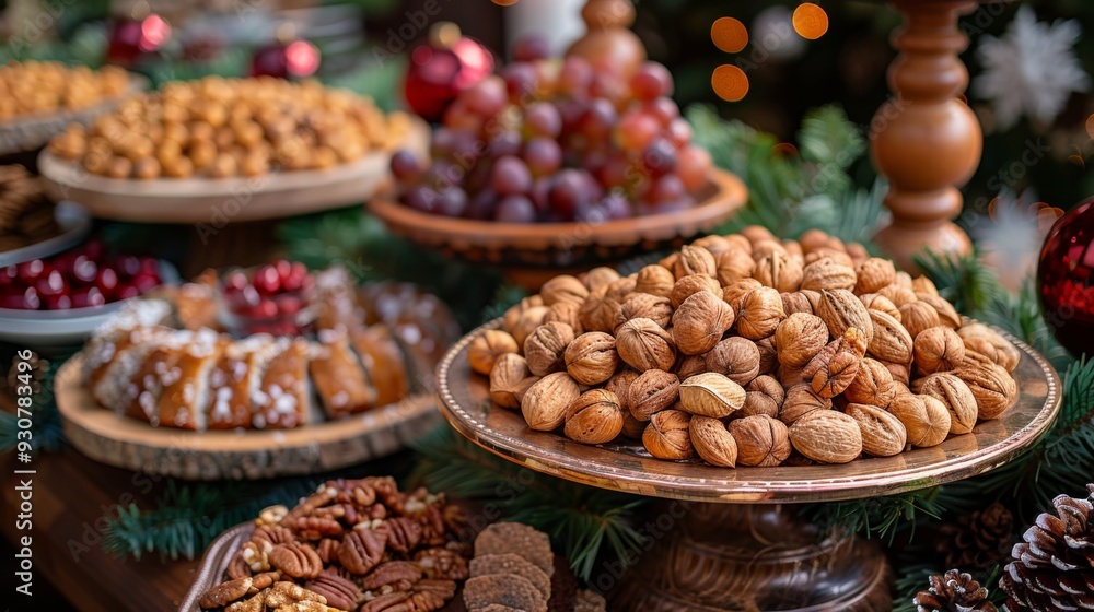 Set out bowls of roasted chestnuts and spiced nuts for guests to enjoy as they mingle and celebrate in your Set out bowls of roasted chestnuts and spiced nuts for guests to enjoy as they mingle and celebrate in your