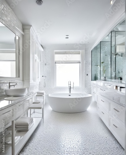 Wallpaper Mural interior 3d rendering of bathroom Torontodigital.ca