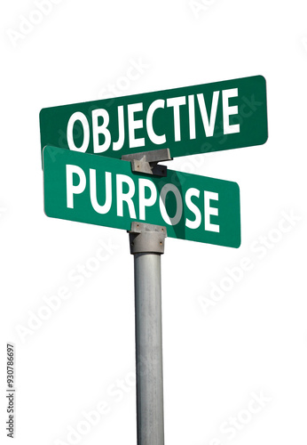 objective purpose sign