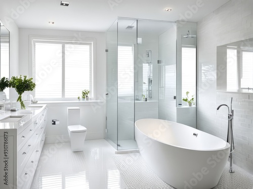 interior 3d rendering of bathroom