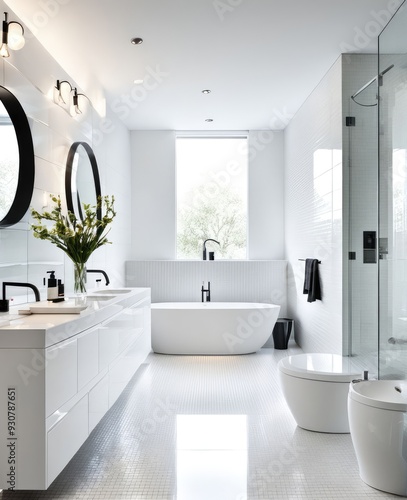 interior 3d rendering of bathroom