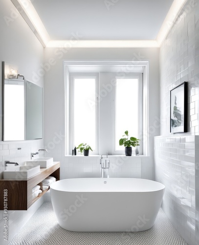 interior 3d rendering of bathroom