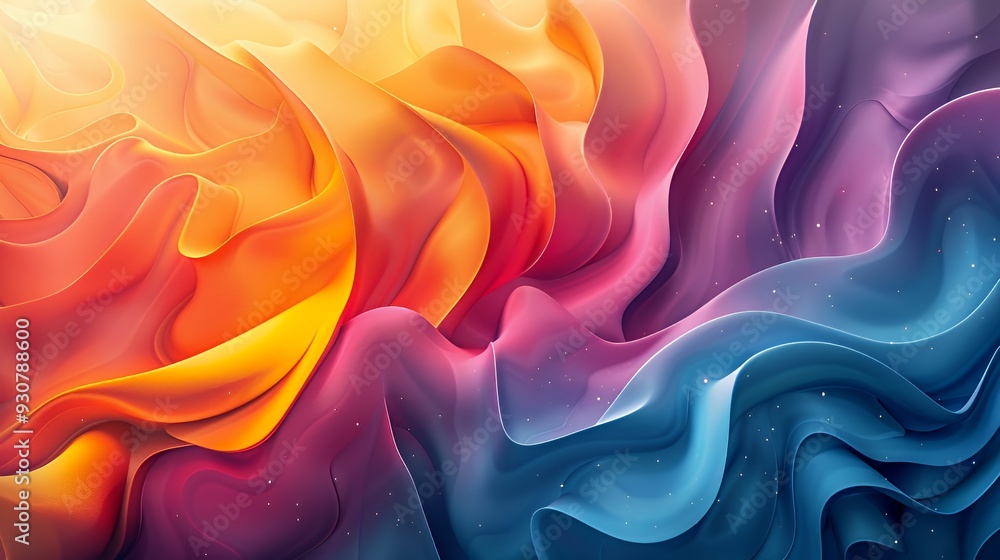 Obraz premium A vibrant abstract swirl of colors blending seamlessly, evoking emotion and creativity.