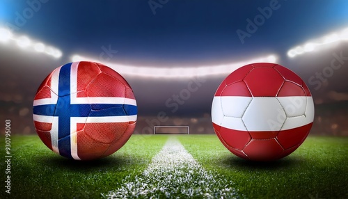 Banner Football Norway vs Austria