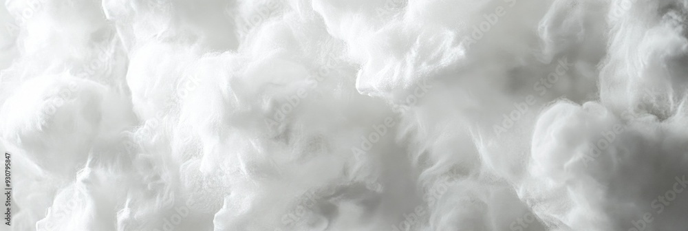Fototapeta premium abstract cotton white background texture smoky fluffy texture soft pastel color background with space for test with soft cotton wool and steam effect.