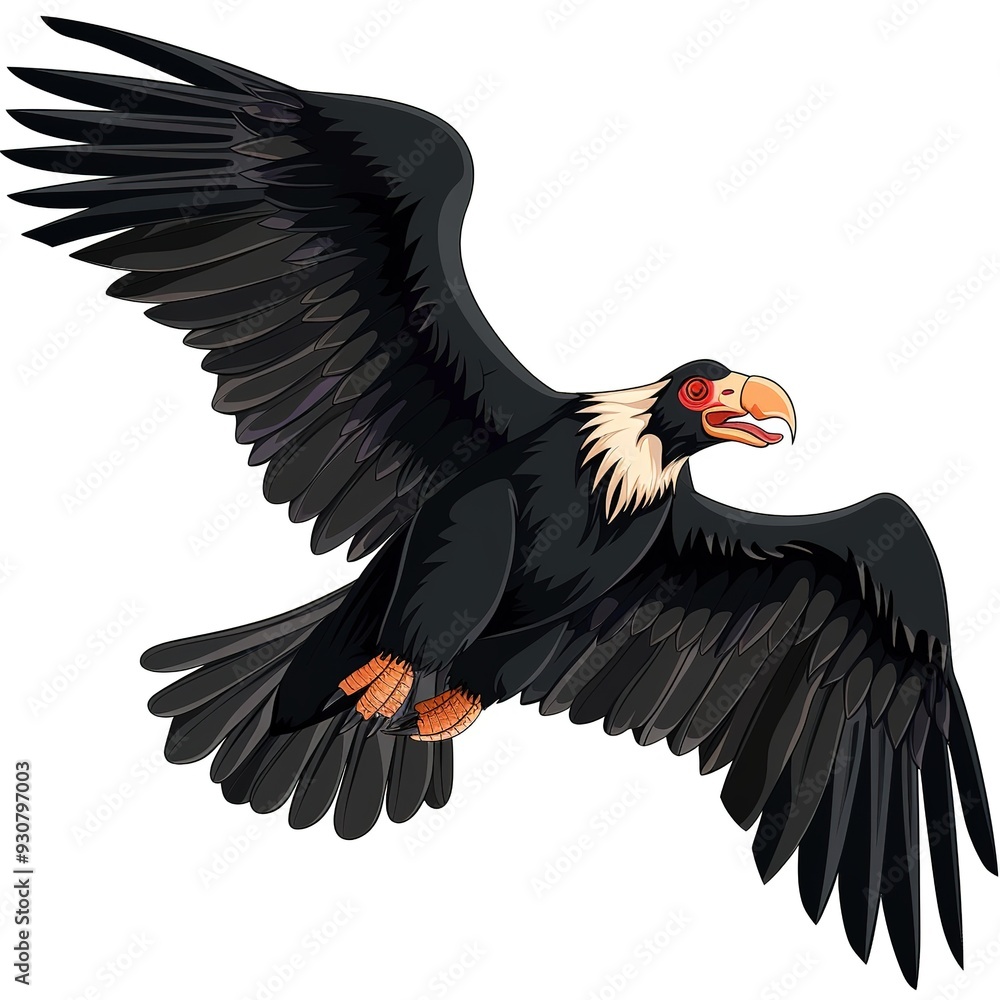 Obraz premium Condor Spirit animal cartoon isolated whitebackground 16:9