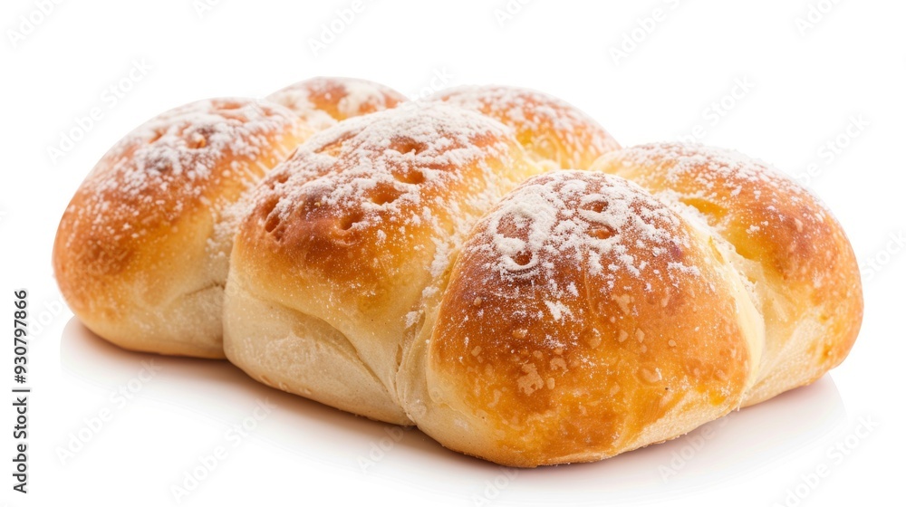A close up of a pastry with powdered sugar on top A close up of a pastry with powdered sugar on top