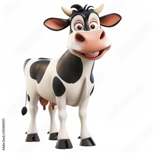 Cow Void/Space element animal cartoon isolated whitebackground 16:9