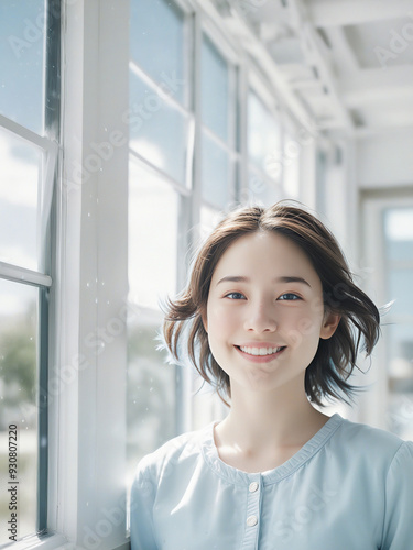 Sunlit Free-spirited Beauty with Flowing Hair and Bright Smile on Green Meadow. A Vision of Freedom and Joy Free Download Sunlit Free-spirited Beauty with Flowing Hair and Bright Smile on Green Meadow. A Vision of Freedom and Joy - GFXLoad