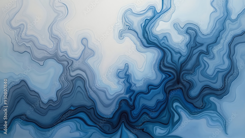 Abstract Fluid Art in Cool Tones Abstract Fluid Art in Cool Tones