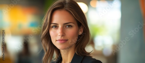 Portrait of a Young Woman with Brown Hair and Brown Eyes