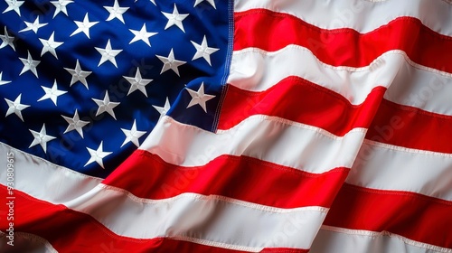 The concept of choosing the American flag in a new light, symbolizing freedom and democracy.