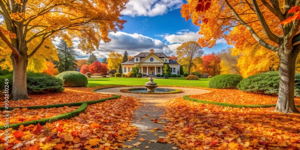 Obraz premium autumn park in the city