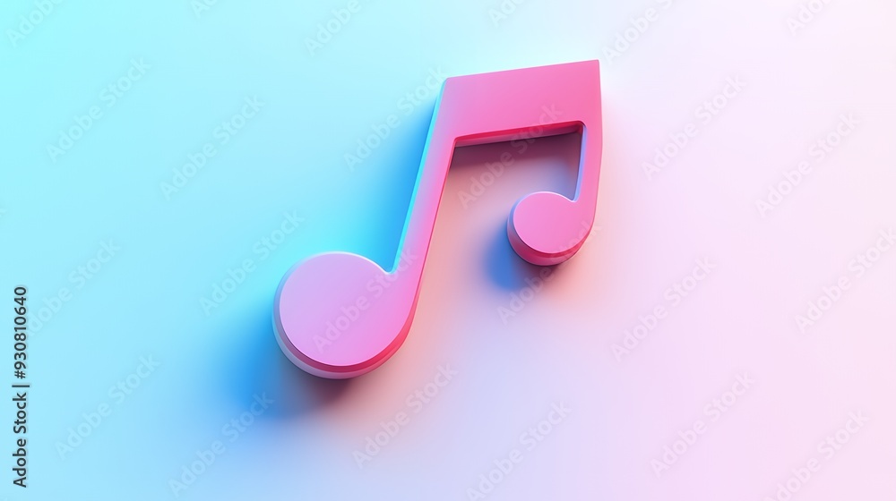 A pink musical note icon with a gradient background, symbolizing music and creativity. A pink musical note icon with a gradient background, symbolizing music and creativity.
