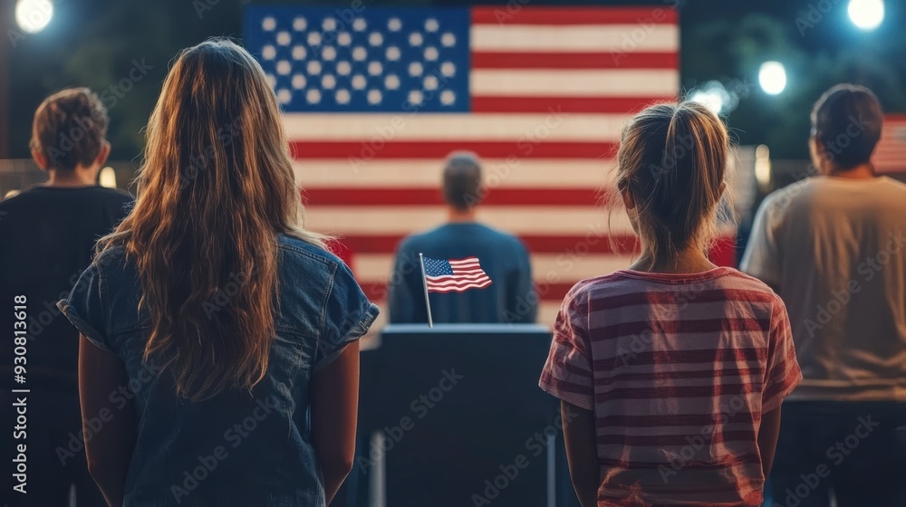 The concept of choosing the American flag in a new light, symbolizing freedom and democracy. The concept of choosing the American flag in a new light, symbolizing freedom and democracy.