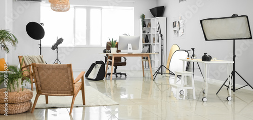 Interior of modern studio w...