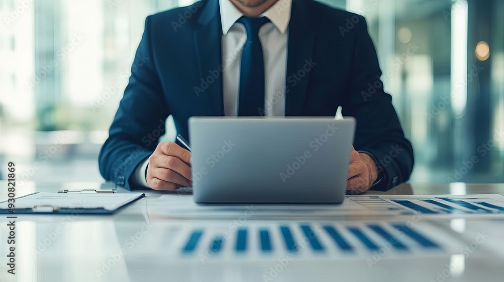 Business manager organizing a workflow automation project, organization, improving efficiency through technology Business manager organizing a workflow automation project, organization, improving efficiency through technology