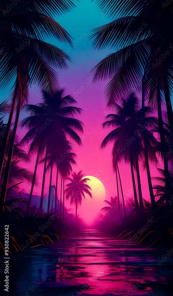 palm trees at sunset palm trees at sunset