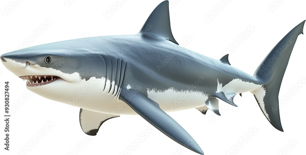 Fototapeta premium Majestic Shark in the Deep Ocean