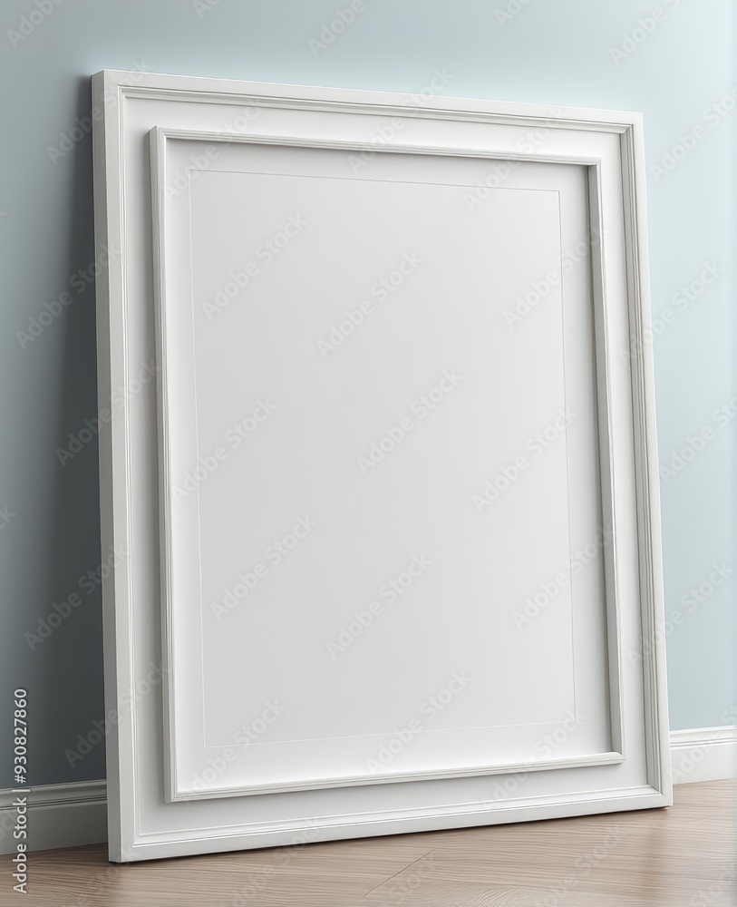 White frame mockup close up, 3d rendering White frame mockup close up, 3d rendering