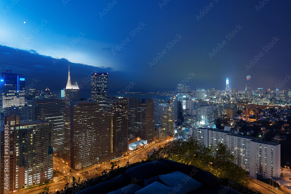 Fototapeta premium 夜の高層マンションからの眺め