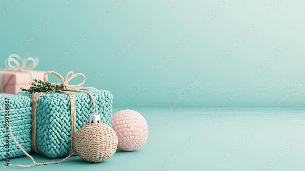 Boho-inspired Christmas gifts, wrapped in eco-friendly materials Boho-inspired Christmas gifts, wrapped in eco-friendly materials