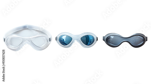 Swimming goggles isolated on white transparent 