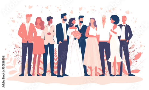 A_wedding_party_in_a_common_environment._Flat_design_il_0cd4ed59-c2e6-45f4-a9ae-73e78e6d3f64-high fidelity v2-2x copia