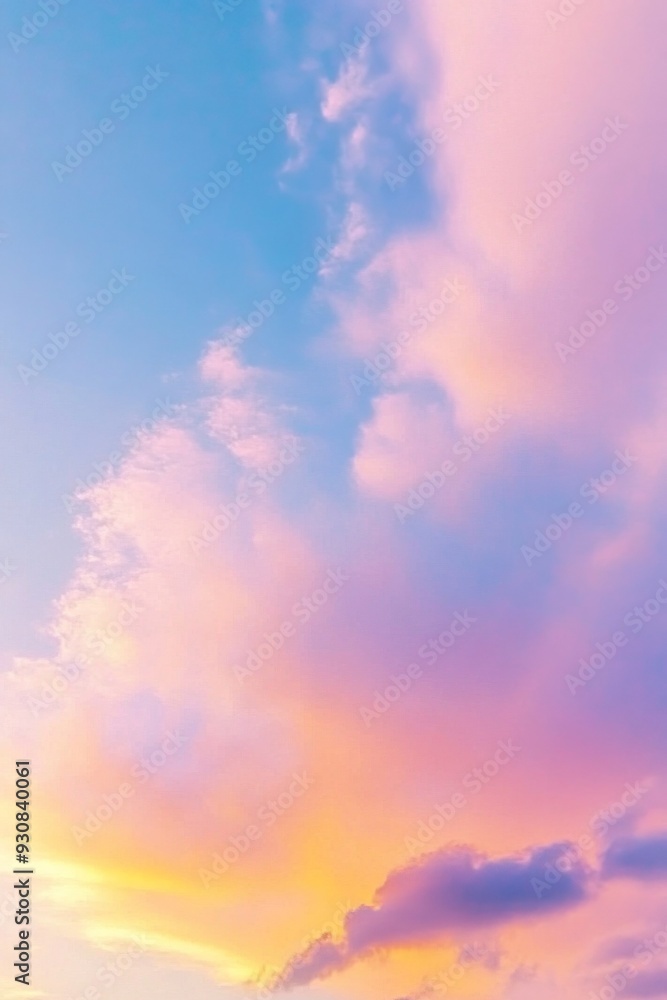 Pastel pink and blue sunset sky with a serene background, creating a beautiful and calming sunset banner. Pastel pink and blue sunset sky with a serene background, creating a beautiful and calming sunset banner.