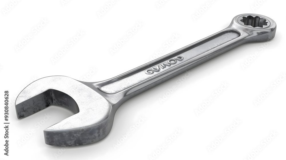 Steel Wrench Isolated on White Background Steel Wrench Isolated on White Background